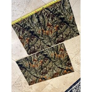 Mossy Oak Break-Up Camo Fabric Panels Set of 2 Hunting Print Cotton 19x30